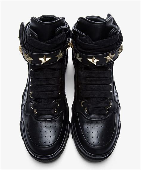 givenchy star embellished high-top sneakers|givenchy leather sneakers.